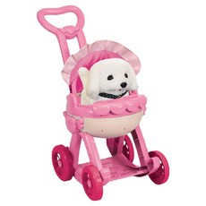 KIDS Pangpang 絨毛寵物狗狗娃娃手推車, 1個, 23cm, 混合顏色