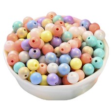 Mungudam 串珠製作 冰淇淋果凍珠 夏季串珠包 01 冰淇淋球 8mm 套組, 1套, 隨機出貨