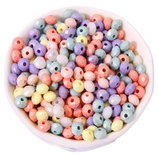 Mungudam 串珠製作 冰淇淋 果凍 珠子 夏季串珠包 11 甜甜圈 6mm 套組, 1套, 隨機出貨