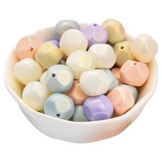 Mungudam DIY串珠 冰淇淋果凍珠 夏季串珠包 09 鑽石 14mm 套組, 1套, 隨機出貨