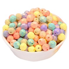 Mungudam 製作珠子冰淇淋果凍珠子夏天珠子包 07 方形球 8mm組, 1套, 隨機出貨