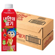서울우유 내안의 진짜 딸기, 280ml, 18개