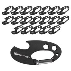 벅703 고강도 알루미늄 스토퍼 겸용 카라비너 20p 세트