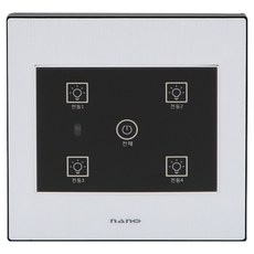 Art2 Nano Electric SIMPLE 電子式觸控4開關 黑色, 1個