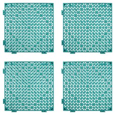 더자카 조립식 미끄럼방지 욕실 매트 30 x 30 cm, 그린, 4개