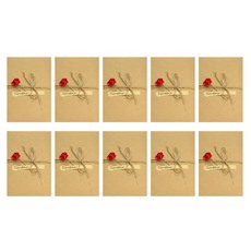 Khohimo 感性復古信紙信封 5W0413, 10個, 紅色