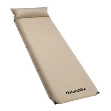 Naturehike 挪客 D04 加厚自動充氣墊 帶枕, 卡其色