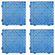 THE ZAKKA 可拼接防滑浴室地墊 30 x 30 cm, 藍色, 4個