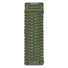 Naturehike 挪客 輕量帶枕充氣單人睡墊 FC01, 軍綠色
