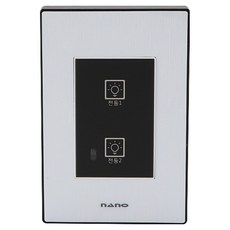 Art2 Nano Electric SIMPLE 電子式觸控雙聯開關 黑色, 1個