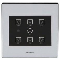 Art2 奈米電氣 SIMPLE 電子式觸控 6孔開關 黑色, 1個