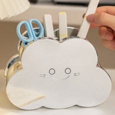 문구담 귀여운 다용도 펜홀더 01 화이트구름, 혼합색상, 1개