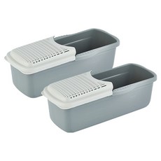 EASY&FREE 微波爐Noodle Chef義大利麵烹煮鍋, 2個, 灰色