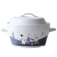 ONE TWO POT 萬土燒 嚕嚕米 MOOMIN 日式燉煮砂鍋 冬雪八方中湯鍋 4.3L, 33cm, 1個
