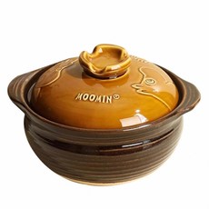 ONE TWO POT 萬土燒 嚕嚕米 MOOMIN 日式燉煮多功能湯鍋 古銅 2.8L, 22cm, 1個