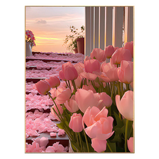 Taminayo 便利DIY繪畫套組 30 x 40 cm, 1套, 粉紅鬱金香