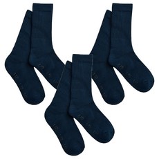 LITTU Air Daily 兒童中筒襪, 3個, 海軍藍