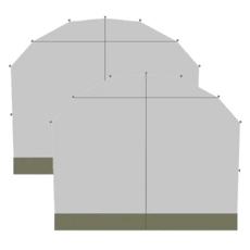 ShineTrip 山趣 穹頂天幕2.0 升級款配件 拉鍊紗網 2個, 風隱綠