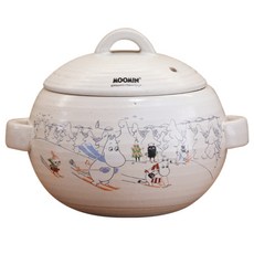 ONE TWO POT 萬土燒 嚕嚕米 MOOMIN 日式球釜多功能燉煮砂鍋 冰雪節 4.5L, 28.8cm, 1個