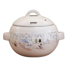 ONE TWO POT 萬土燒 嚕嚕米 MOOMIN 日式球釜多功能燉煮砂鍋 冰雪節 3L, 24.6cm, 1個