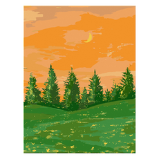 Taminayo 高級DIY繪畫套組 40 x 50 cm, 1套, 黃色夜晚