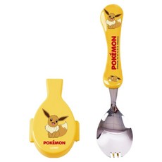 LiLFANT 幼童用寶可夢伊布衛生湯匙 + 收納盒組, 1套, 湯匙 + 收納盒, 混合顏色