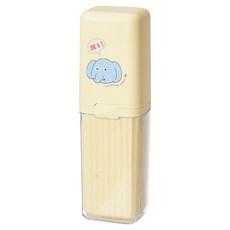 더자카 헬로우 엘리펀트 칫솔케이스, 옐로, 1개