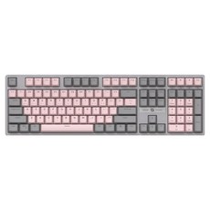 COX 교체축 게이밍 기계식 키보드, Gray + Pink, CK580, 갈축