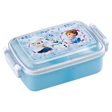 Skater 冰雪奇緣頂級耐高溫抗菌大容量雙扣便當盒 日本製 450ml, 藍色, 1個