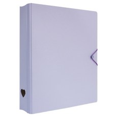 珠友文化 A4 D型夾集卡冊 有洞款 4孔, 紫色, 1個