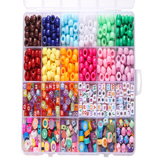 Beneble 琺瑯手鍊項鍊製作串珠工藝套組, 1套, 紅色星星字母