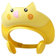 JOYMULTI 兒童用害羞豬沐浴洗髮帽 26 x 29 cm, 1個, 黃色