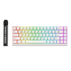 PREFLOW MCHOSE Ace68 8k 快速觸發磁軸電競鍵盤, 單一商品, 白色, 快銀色