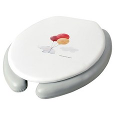 삼정크린마스터 엘리펀트 소프트 변기커버 U형, 화이트 + 그레이, 1개