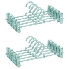 西格傢飾 輕巧居家防滑無痕褲架, 10個, 雲水藍