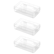 AHOYE 大容量抽屜收納整理盒3件組, 1層, 透明色