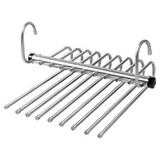 多功能多層褲架 9層 節省空間 防滑耐用, 1個, 不鏽鋼色