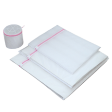 Goodsome 衣物保護洗衣網 細網 小 + 中 + 大 + 內衣套組, 1套, 粉紅色