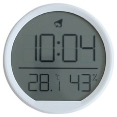 HICKIES 無線數位溫濕度計 磁吸壁掛鬧鐘, 1個, 白色