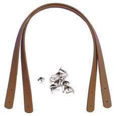 Khohimo DIY 肩揹包用皮革提把 60cm 2入 + 鉚釘組 5W0416, 1套, 駝色