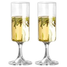 아메리칸로드 심플 유리 하이풋 고블렛잔 250ml HR1762, 투명, 2개