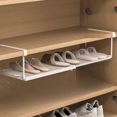 House Fit 節省空間可折疊分層鞋架整理架, 白色, 1個