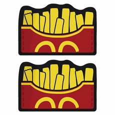 寢室安居 吸水止滑軟式珪藻土地墊, 薯條, 2個