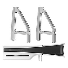 SPACE SHIELD Sony PlayStation PS5 Slim 光碟版 相容 迷你壓克力 迷你主機 水平支架 底座套組 光碟 A 款, 1套, 單一商品, 透明