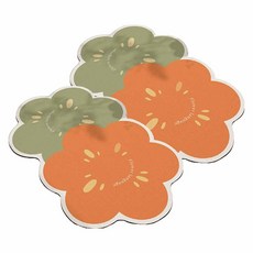 寢室安居 吸水止滑軟式珪藻土地墊, 花花, 2個