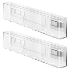 Gomji Home 免鑽孔展示架 書架 書本整理架 2入, 透明, 1層