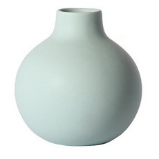 莫蘭迪啞光 大肚款 陶瓷花瓶, 淺藍色