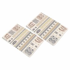 寢室安居 吸水止滑軟式珪藻土地墊, 波西米亞, 2個