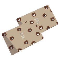 寢室安居 吸水止滑軟式珪藻土地墊, 開心棕熊, 2個