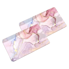 寢室安居 吸水止滑軟式珪藻土地墊, 流星粉, 2個